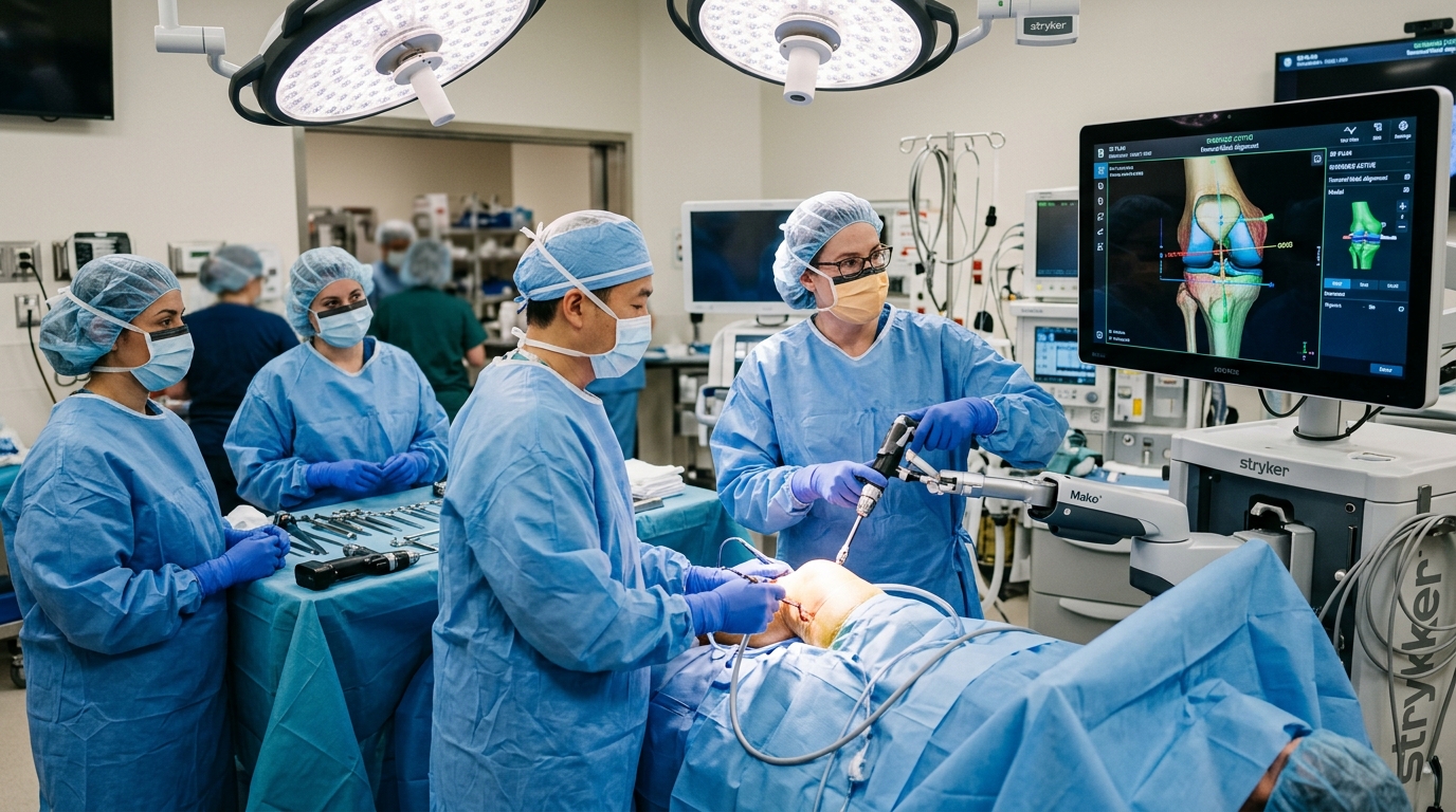 Intraoperative robotic knee replacement surgical guidance and bone preparation